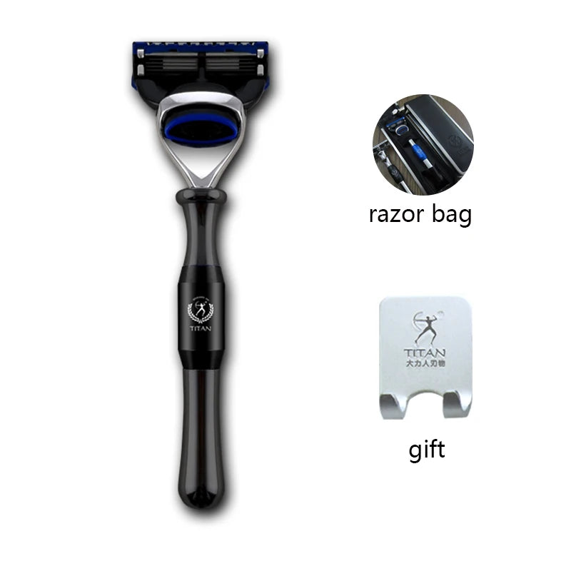 Rasierhobel Titan mit Metallgriff – klassische Nassrasur