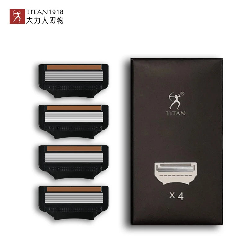 Rasierhobel Titan mit Metallgriff – klassische Nassrasur