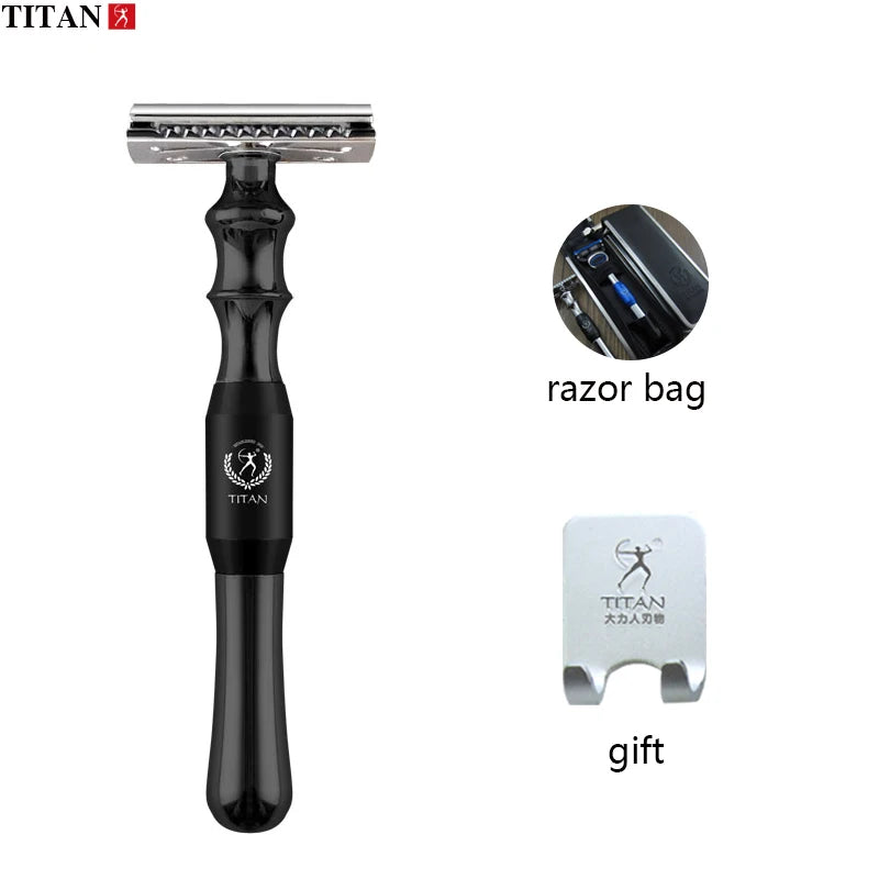Rasierhobel Titan mit Metallgriff – klassische Nassrasur