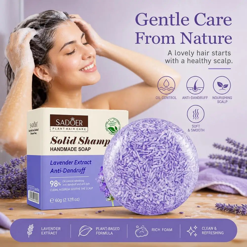 Haarseife Lavendel – gegen fettiges Haar & Schuppen