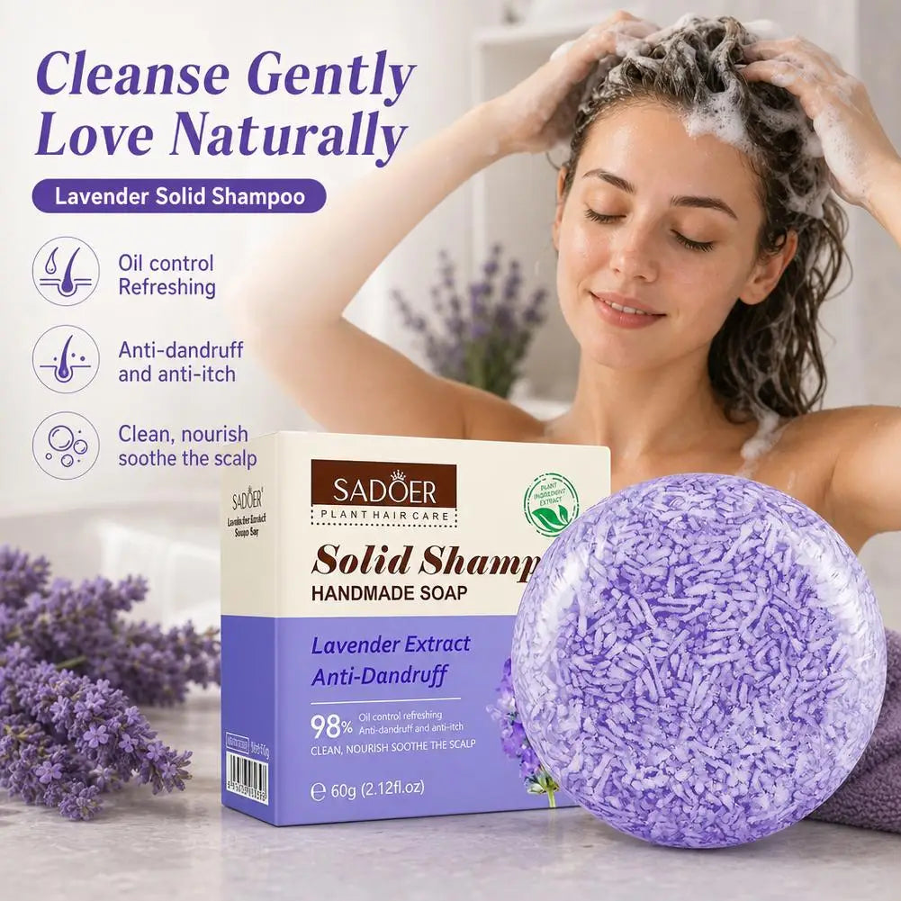 Haarseife Lavendel – gegen fettiges Haar & Schuppen
