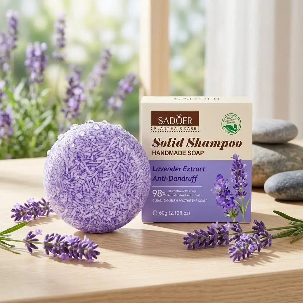 Haarseife Lavendel – gegen fettiges Haar & Schuppen