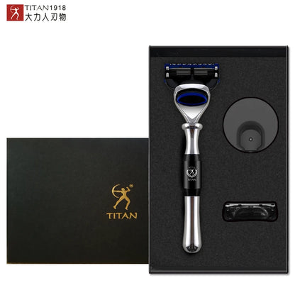 Rasierhobel Titan mit Metallgriff – klassische Nassrasur