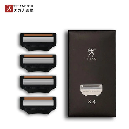 Rasierhobel Titan mit Metallgriff – klassische Nassrasur