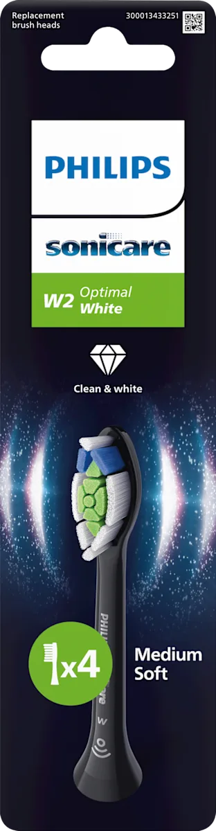 Philips Sonicare Aufsteckbürsten W2 Optimal White schwarz, 4 St